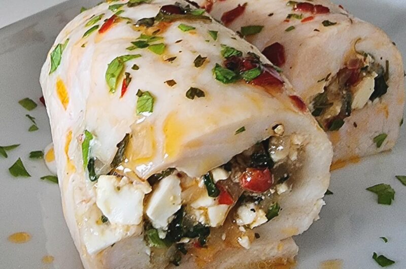 Spinach and Feta Stuffed Chicken Olives: